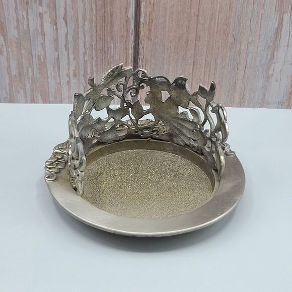 Vintage Pewter Fairy & Dragonfly Decorative Candleholder By PartyLite - Picture 5 of 10